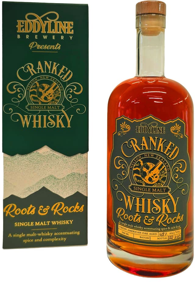 Cranked Whisky Roots & Rocks bottle and box